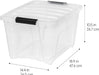 4-Pack 32 Quart Storage Bins with Lids, Clear