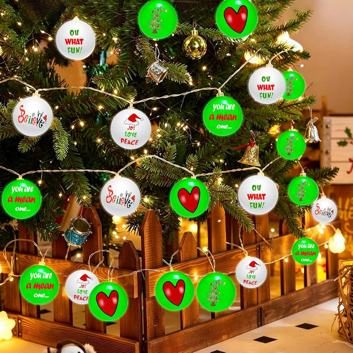 Christmas Decorations,11.8 FT LED Christmas Lights String,Battery Operated