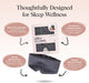 Satin Sleep Mask | Eye Masks for Sleep - Charcoal Black