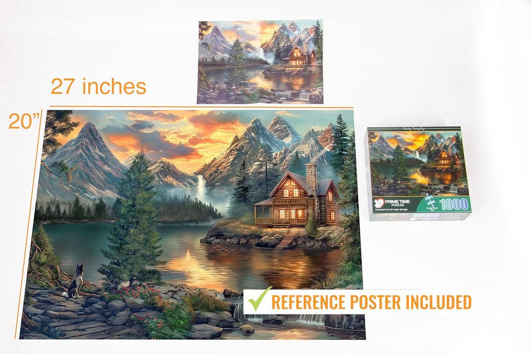 Adult Jigsaw Puzzle 1000 Piece Mountain Cabin