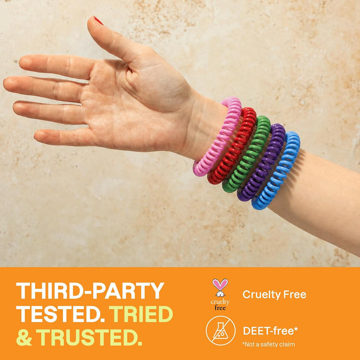 Mosquito Repellent Bracelets for Kids & Adults, Natural, 10 Pack