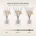 Reed Diffuser Set, 3.38 fl oz (100 ml) - Jasmine Lily Lemon Oil Diffusers with 8 Reed Sticks, Home Fragrance Reed Diffuser for Bathroom Shelf Decor