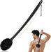 Silicone Back Scrubber for Shower, 17in Lengthen Long Handle Body Brush, Double Sided Shower Brush for Shower Exfoliatin
