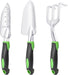 Garden Tools Set, 3 Pack Heavy Duty Gardening Tools Set Include Garden Shovel, Transplant Trowel and Hand Rake with Ergo
