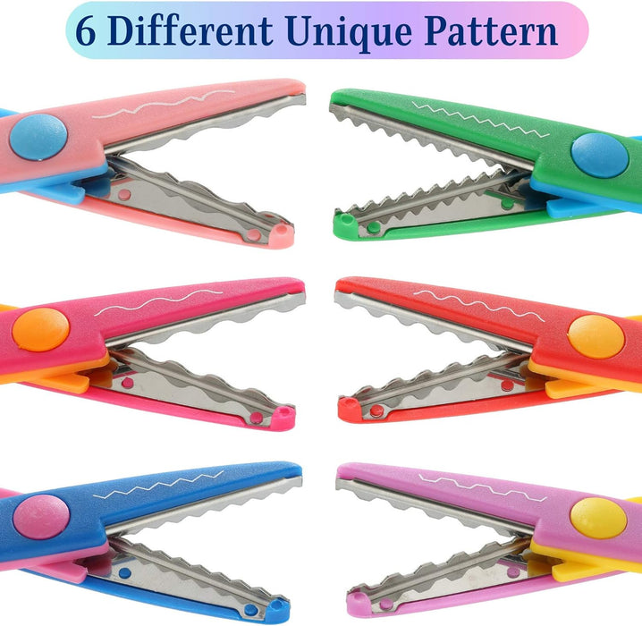 - Craft Scissors Decorative Edge, 6 Pack, Bright Zig Zag Scissors