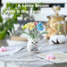 Crochet Forget Me Not Flower Pot Birthday Gifts for Women
