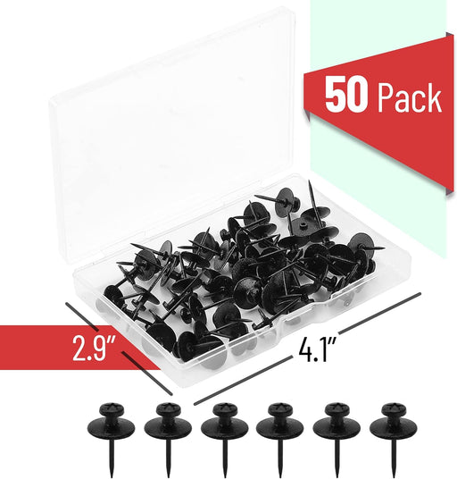 - Double Headed Picture Hanging Nails, 50 Pack, Black