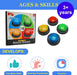 Set of 4 Buzzers for Trivia Games, Answer Buzzers for Classroom, Family Feud Jeopardy Buzzer, Game Buzzers with Lights and Sound for Classroom, Game Show Buzzer Buttons