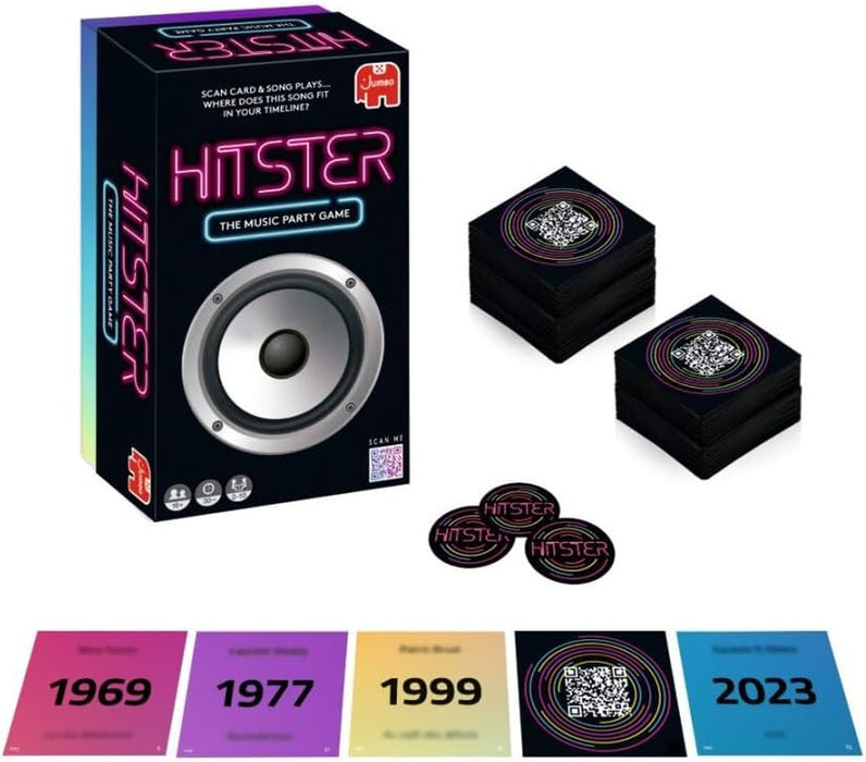 Hitster - The Music Fun Party Quiz Card Game, 2-10 Players - 300 Plus Iconic Music Hits - Great for Adult and Family Game Night