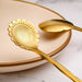8 Pcs Flower Coffee Tea Teaspoons Stainless Stirring Spoons, Gold
