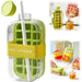 Touch-Free Ice Cube Bottle with Storage Bin