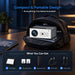 Native 1080P Mini Portable Projector, 2-way Bluetooth, with 80in Screen