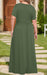 Women Plus Size Maxi Dress Short Sleeve Round Neck Loose Fit A-Line