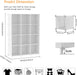 12 Cube Storage Organizer, Closet Organizer Storage Shelves, White