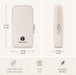 Small Standing Makeup Brush Bag & Holder, Beige Travel Cosmetic Case