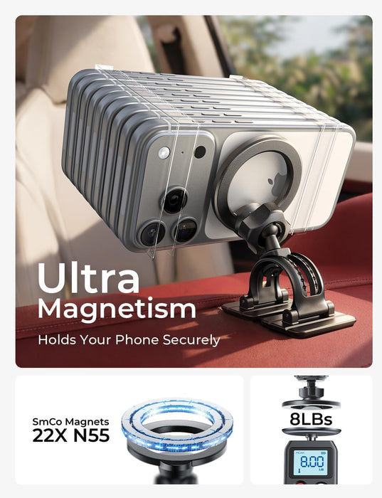 for MagSafe Car Phone Mount for iPhone 18 Pro Max, Magnet Magnetic Phone Holders for Your Car 2-in-1 Vent Dashboard Magn