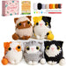 Crochet Kit for Beginners, 5 Cat Crochet Amigurumi Craft Kit