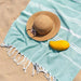 Turkish Beach Towel, 36"x71" Quick Dry Sand Free Oversized Towel, Aqua
