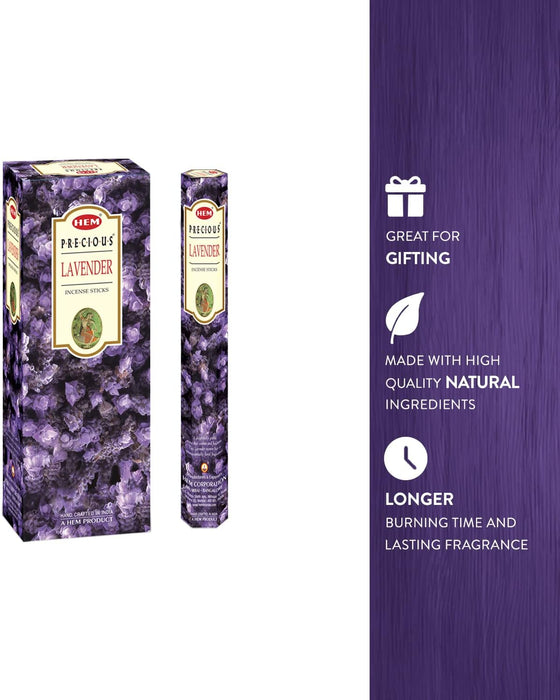 Lavender Incense Sticks – Pack of 120 | Hand-Rolled in India | Soothing Floral Aroma for Relaxation, Stress Relief, Meditation, Yoga, Prayer & Home Fragrance