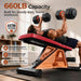Adjustable Weight Bench for Home Gym, 660LBS Capacity Workout Bench with 8 Backrests for Chest Shoulders Arms, Compact a