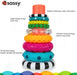 Stacks of Circles Stacking Ring STEM Learning Toy, Age 6+ Months, Multi, 9 Piece Set
