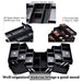 Makeup Train Case Professional Adjustable - 6 Trays Cosmetic Cases Makeup Storage Organizer Box with Lock and Compartmen