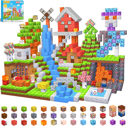 Magnetic Blocks, 200PCS Magnetic Building Blocks for Kids Ages 3+