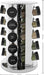 20 Jar Revolving Countertop Spice Rack with Spices Included, FREE Spice Refills for 5 Years, Polished Stainless Steel with Black Caps, 30020