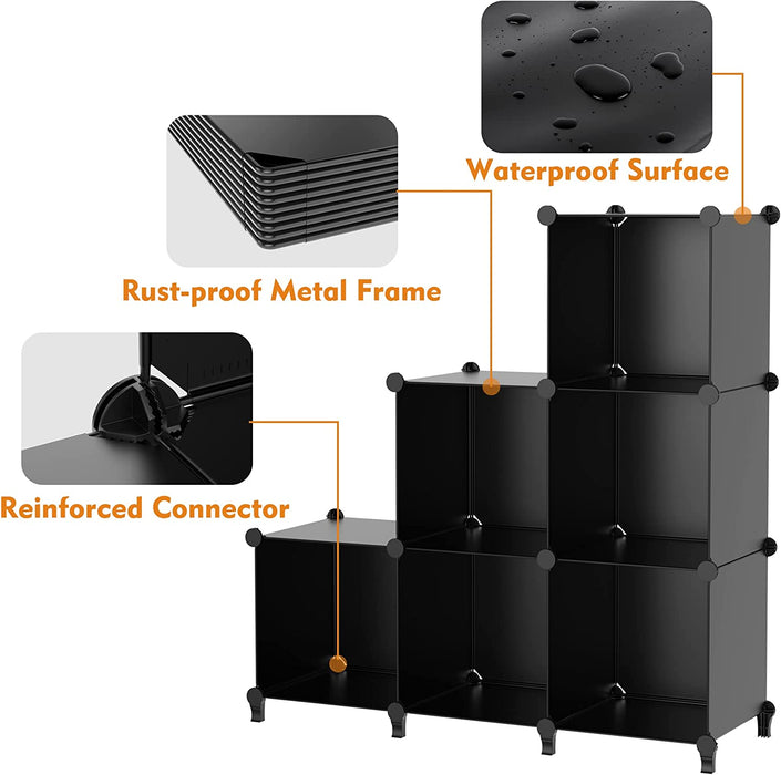 Closet Organizers and Storage, 9 Cube Storage Organizer, Black