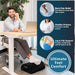Foot Rest for Under Desk at Work – Adjustable Height Memory Foam Foot Stool for Under Desk, Office Chair & Gaming Chair 