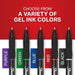 S-Gel Gel Pens, Black Barrel, Medium Point (0.7mm), Black Gel Ink, 12 Count - Home, Office, School, Journaling, Writing, Note-Taking, Teacher Supplies
