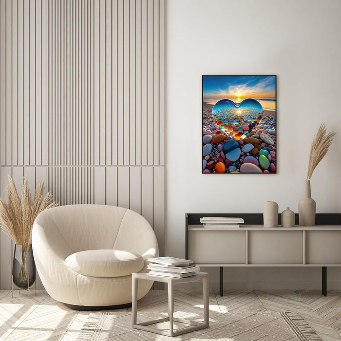 Jigsaw Puzzles for Adults 1000 Pieces, Love Pebbles Beach Puzzle, Impossible Difficult Hard Fun 1000 Piece Jigsaw Puzzle