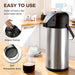 Coffee Carafe for Keeping Hot, 102OZ / 3L Airpot Coffee Dispenser with Pump
