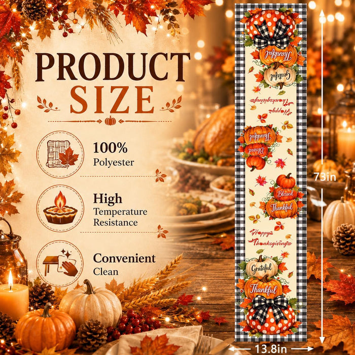 Thanksgiving Decorations - Happy Thanksgiving Table Runner | Thanks Giving Table Decor | Friendsgiving Party Decorations