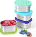 4Pack 8oz Small (1 CUP) Stainless Steel Snack Containers for Kids | Reusable Easy Open Toddler Snack Containers with Sil