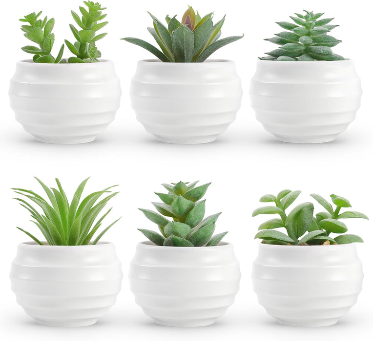 6 Pack Succulents Fake Plants for Bedroom Bathroom Home Decor