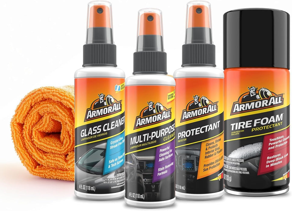 Car Cleaning Kit, Interior and Exterior, 5-Piece Kit