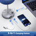 Touch Lamps for Bedroom Set of 2 - Dimmable, USB C+A, AC Outlet