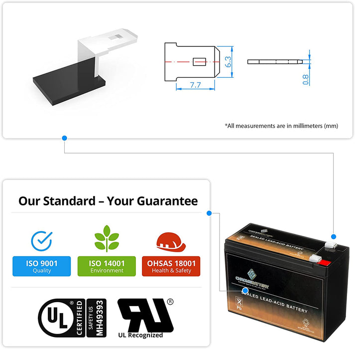 Rechargeable - 12V 10AH SLA Battery - for Electric Scooter Schwinn S180/Mongoose