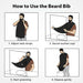 Beard Bib Beard Apron, Beard Bib Hair Catcher for Men Shaving, Non-Stick Beard Bib Apron for Men with Strong Suction Cup