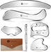 6-in-1 304 Stainless Steel Muscle & Fascia Scraper Tool Set, for Body Skin Massage and Sore Muscles, Myofascial, Iastm Tools, Soft Tissue Mobilization Tools, Full Body Gua Sha Kit, Gift-for Her