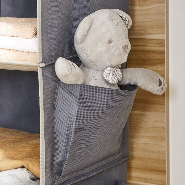 Hanging Closet Organizer and Storage, 6-Shelf, Grey