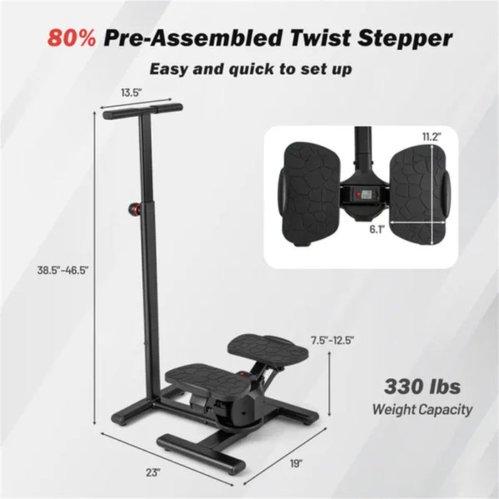 Step-and-Twist Exercise Stepper