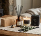 Flower Reed Diffuser Set Eucalyptus & Lavender Scent for Room Bathroom Accessories Shelf Decor & Air Fresheners, Sticks Defusers with 4.0 fl oz Home Fragrance Oils, Office Gift