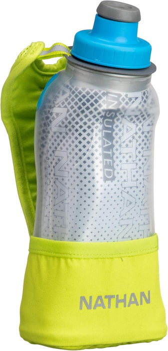 Running Handheld Water Bottle Adjustable No-Grip Quick Squeeze Lite Hand Strap. Reflective Hydration
