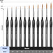 11 Pcs Detail Paint Brushes with Triangular Handles for Acrylic, Model, Art