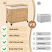 160L Rolling Three-Section Laundry Hamper