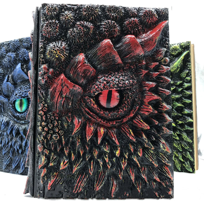 3D Longan Embossed Dragon Journal Writing Notebooks for Men and Women Manual Travel Journal Notebook Lovers Resin Carved Noteboo