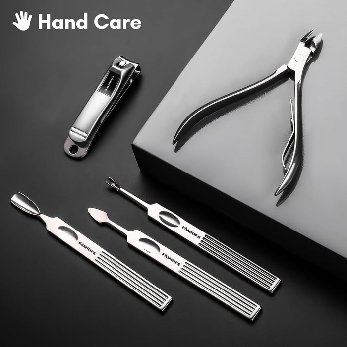 Stainless Steel Manicure Set 11-in-1 Professional Nail Clipper Kit