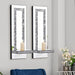Mirrored Wall Candle Sconces Holder Set of 2, Wall Decor Living Room